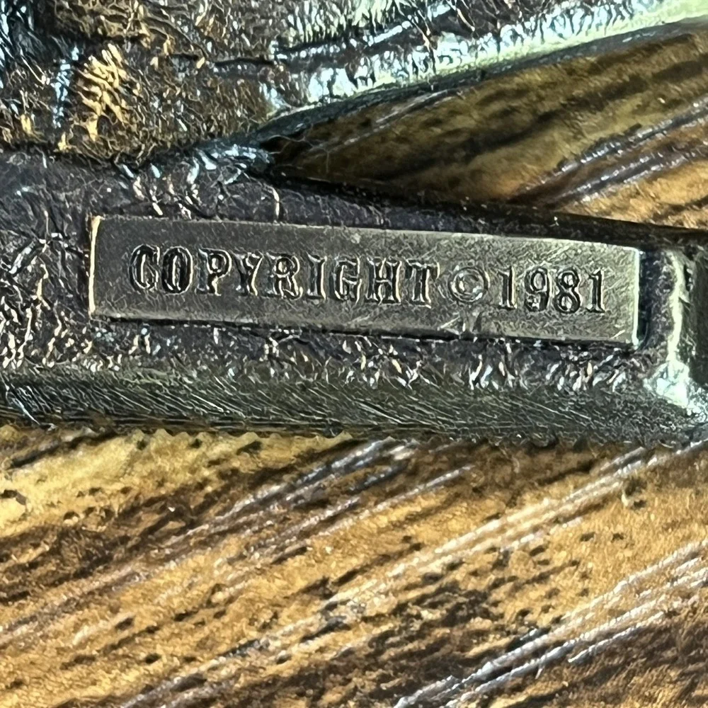 Great American Buckle Co Vintage 1980s Carpentry Wood Tool Belt Buckle H851